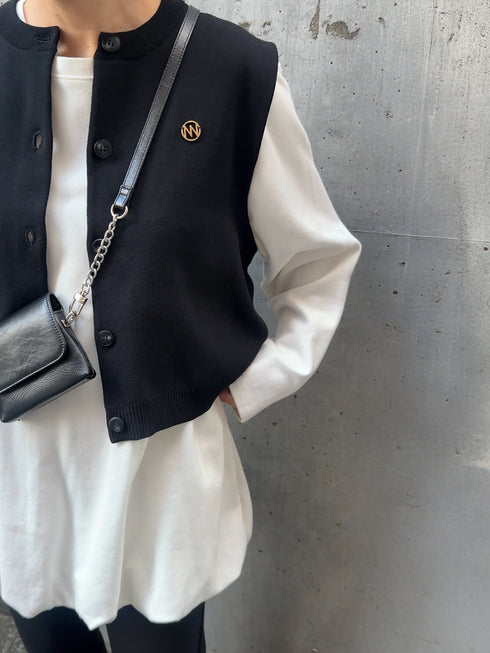 【 限定 】DOUBLE FACE KNIT VEST / Y242-91036-5